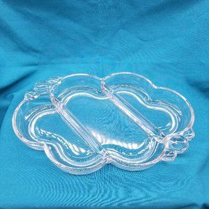 Vintage Duncan Miller Glass Canterbury Pattern 3 Part Divided Relish/Celery Dish